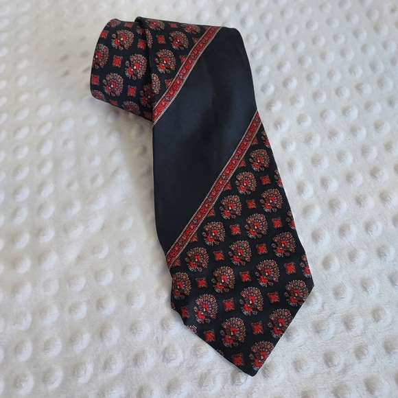 Vintage Christian Dior Tie Cravates Baskin Collab Logo Paris New York Necktie - Picture 13 of 13